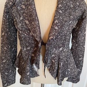 Blazer, Size 6, Black Lace Pattern NWT
